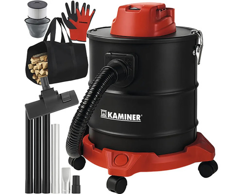 Vysávač na popol s príslušenstvom, ako je filter, rukavice, taška a trysky