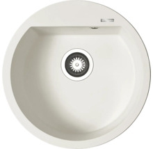 Okrúhly kompozitný kuchynský drez s odtokom