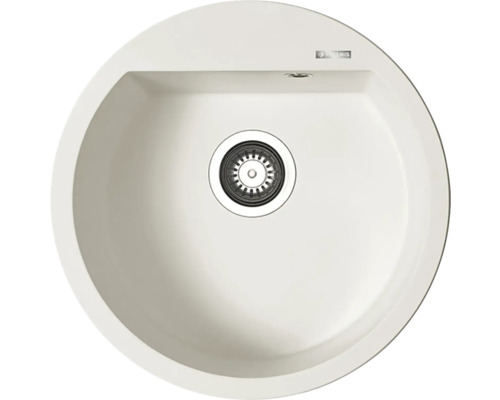 Okrúhly kompozitný kuchynský drez s odtokom