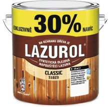 Lazurol lazúra na drevo v kovovom vedre s nápisom 30 percent obsahu navyše