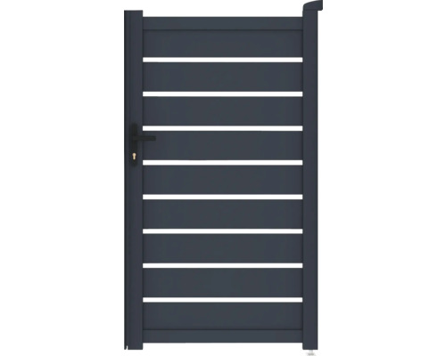 Hliníková záhradná bránka s vodorovnými lamelami