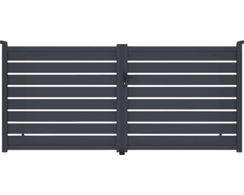 Záhradná bránka z hliníka s vodorovnými lamelami