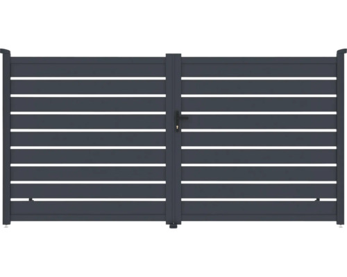 Hliníková záhradná bránka s vodorovnými lamelami