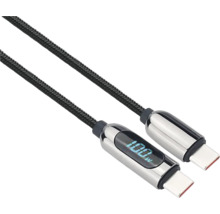 USB-C kábel s ukazovateľom výkonu vo wattoch
