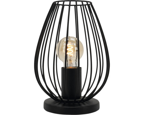 Dekoratívna stolná lampa s tienidlom v klietkovom prevedení a svetelným zdrojom