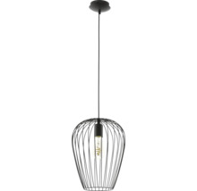 Závesná lampa s čiernou drôtenou konštrukciou