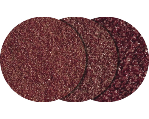 Tri brúsne kotúče s rôznou zrnitosťou