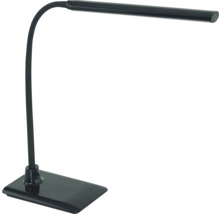Stolná lampa s flexibilným krkom a obdĺžnikovou základňou