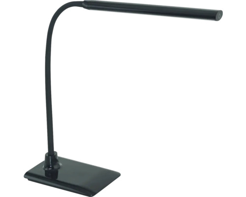 Stolná lampa s flexibilným krkom a obdĺžnikovou základňou