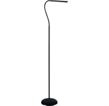 Čierna LED stojacia lampa s flexibilným krkom pre vnútorné použitie