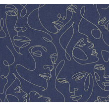 Vliesová tapeta s line-art vzorom tvárí v minimalistickom štýle.