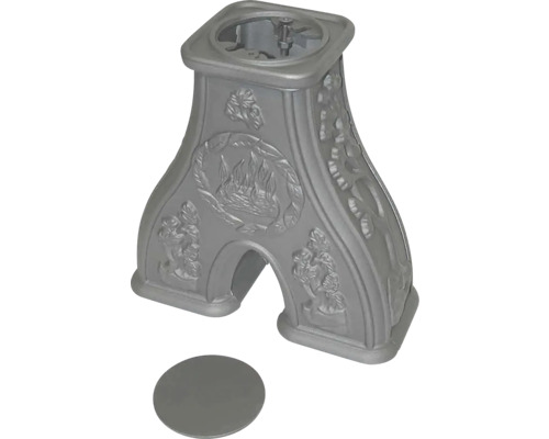 Podstavec kachlí s ozdobami a krytom