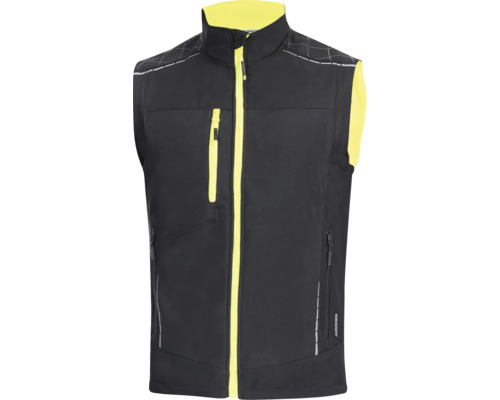 Čierna pracovná vesta so zipsom a vreckami