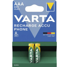 Varta Recharge Accu Phone AAA 800 mAh v balení po dvoch kusoch
