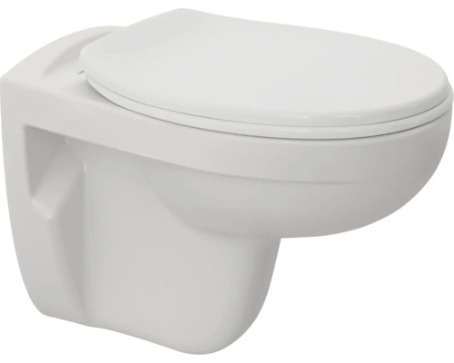 Závesné WC s hlbokým splachovaním s namontovaným WC sedadlom