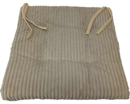 Menčestrový podsedák béžový Lincoln 40 x 40 cm Podsedák so šnúrkou