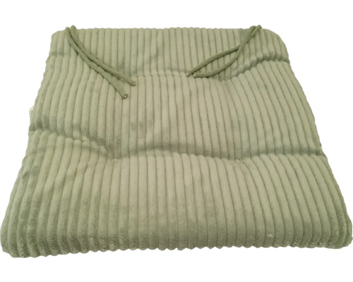 Štvorcový sedák z menčestru s upevňovacími popruhmi