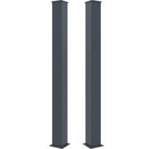 Dva kovové stĺpiky plotu