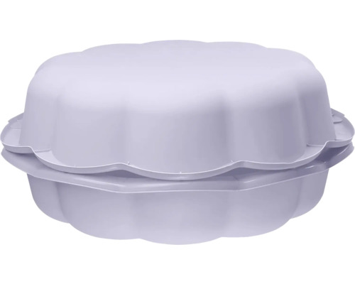 Pieskovisko mušľa 94 × 91 × 22 cm fialové Pieskovisko s vekom z plastu