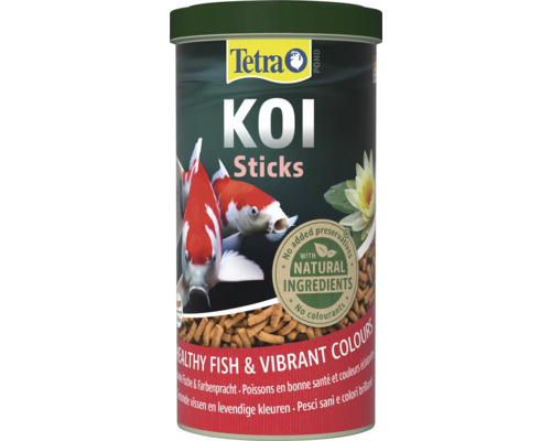 Krmivo pre jazierkové ryby Tetra Pond Koi Sticks 1 l Krmivo pre ryby Tetra Pond Koi Sticks v plechovke s Tetra Logo, prírodnými ingredienciami, bez konzervantov a farbív.