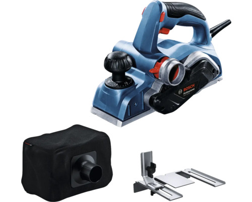 Elektrický hoblík Bosch Professional s vreckom na prach a paralelným dorazom.