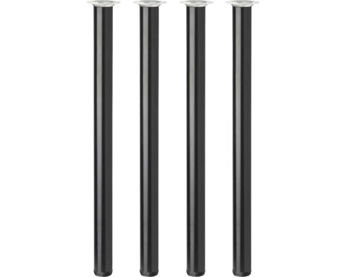 Štyri kovové nohy stola