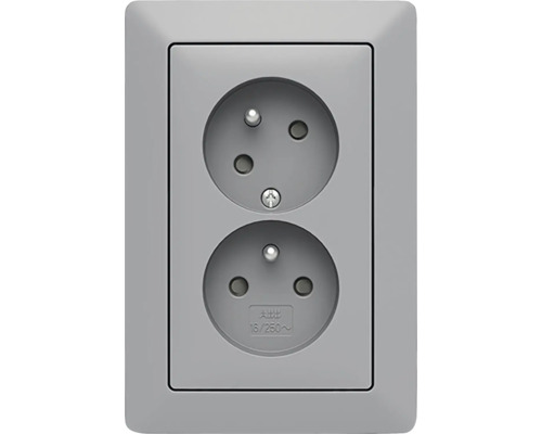 Dvojitá zásuvka pre vnútorné použitie