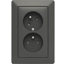 Dvojitá zásuvka pre montáž na stenu