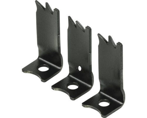 Náhradné čepele k vykružováku AH 45-130 Tri kovové rohové spojky so zubami píly a otvormi