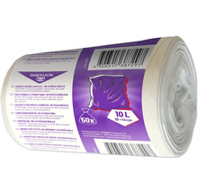 Rolka kozmetických vreciek na odpad, 50 kusov, 10 litrov, rozmer 36 x 44 cm