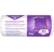 Kozmetické odpadkové vrecká, 50 kusov v rolke, objem 10 litrov