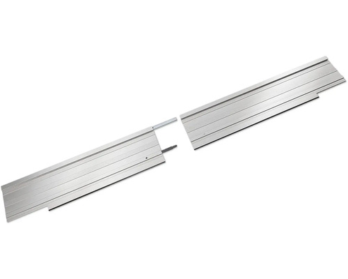 Dvojdielna vodiaca lišta z hliníka pre presné rezy vrátane spojovacích prvkov