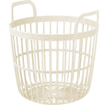 Okrúhly plastový kôš na bielizeň s držadlami