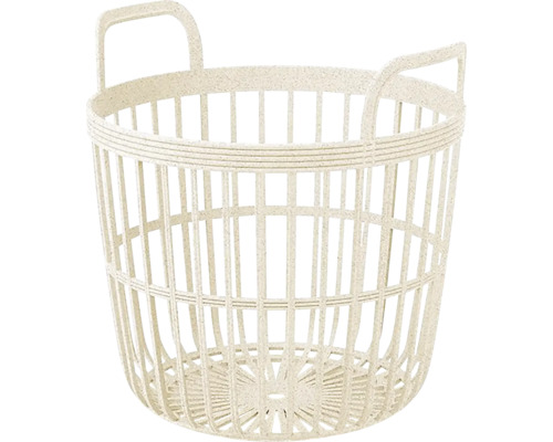 Kôš s ušami Okrúhly plastový kôš na bielizeň s držadlami