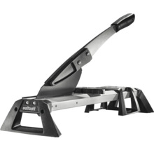 wolfcraft rezačka na laminát s pákou a stabilnou základňou.