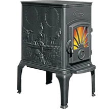 Krbové kachle z liatiny s dvierkami a ozdobami