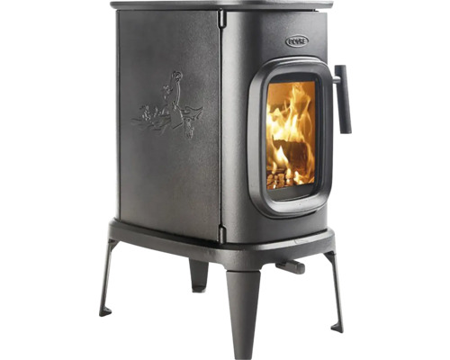 Krbové kachle z liatiny s ohniskom a štyrmi nohami