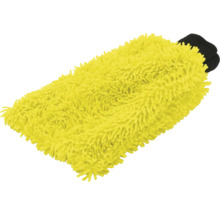 Žltá umývacia rukavica z mikrovlákna na starostlivosť o auto