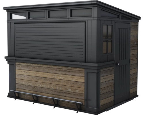 Záhradný bar s dverami a oknom