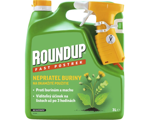 Roundup prípravok na ničenie buriny s rozprašovačom, 3 litre