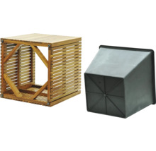 Drevená stolička na kvety s plastovou vložkou