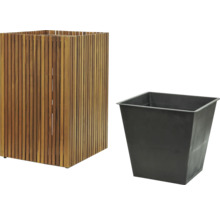 Drevený kvetináč s plastovou vložkou