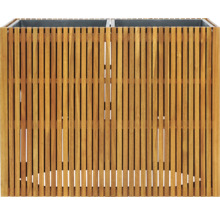 Dvojitý kvetináč z drevených lamiel