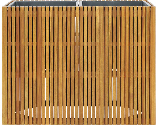 Kvetináč drevený akustický panel 87 x 44,5 x 70 cm Dvojitý kvetináč z drevených lamiel