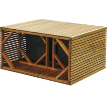 Drevený box na smetné nádoby pre dve smetné nádoby