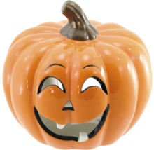 Dekoratívna halloweenska tekvicová figúrka s vyrezávanou tvárou