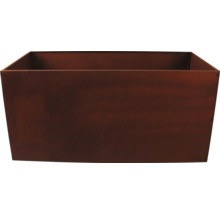 Štvorcový kvetináč z kovu