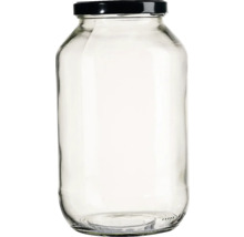 Prázdny zavárací pohár s čiernym viečkom