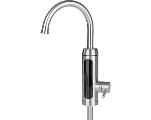 Nerezová kuchynská batéria s prietokovým ohrievačom vody