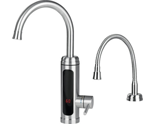 Elektrická vodovodná batéria s digitálnym ukazovateľom teploty a flexibilným výtokom